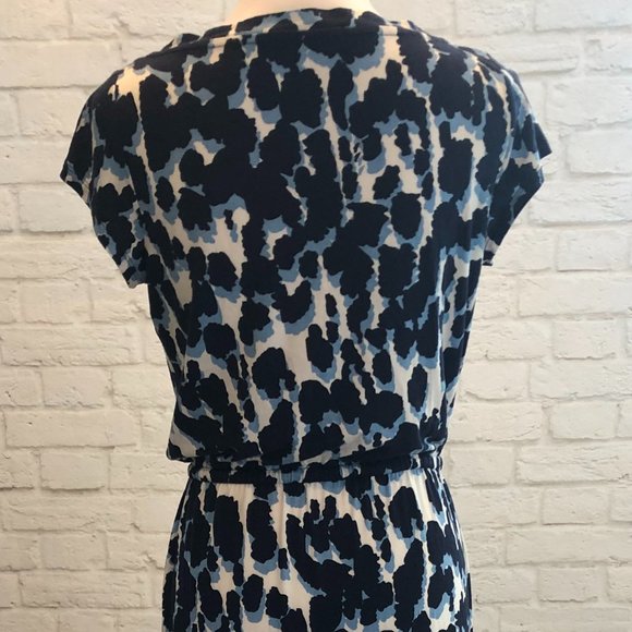 Gap Navy & White Tie Front Maxi Dress, Size S - Picture 3 of 8